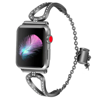 

〖Follure〗For Apple Watch 4321 4244mm Rhinestone Bracelet Stainless Steel Wristband