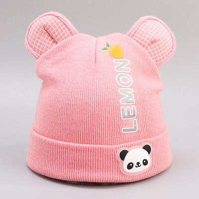 

2019 new winter Joker mens&womens baby knitted cotton Hat Panda cartoon letters cute baby Hat