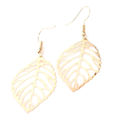 

2019 New Minimalist Mori Metal Leaf Earrings Mothers Day Thanksgiving Day Teachers Day Gift2 Pairs