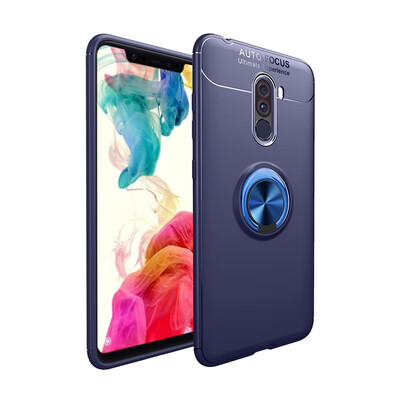 

Goowiiz Phone Case For Xiaomi Mi Poco F1PocoPhone F18 Lite6Mix 2 Luxury Metal Ring Magnetic Bracket TPU Shockproof Cooling