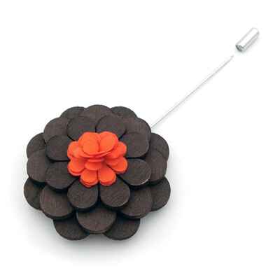 

Wooden Wood Lapel Flower Boutonniere Corsage Stick Brooch Pin Handmade Mens Gift