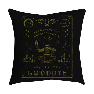 

〖Follure〗Rose Black Gold Cushion Cover Square Pillowcase Home Decoratio