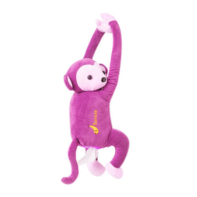 

Creative Cartoon Monkey Portable Tissue Napkin Paper Box for Home Home Office Car Hanging Paper Napkin Tissue Box Cover Holder