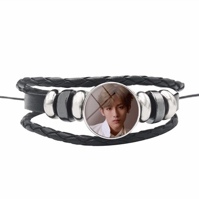 

Nct 127 Combination Bracelet Leather Braided Bracelet Fan Collection or Support Accessories Unisex