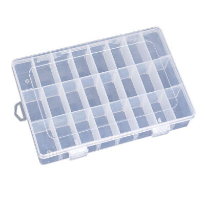 

151024 Grid Adjustable Plastic Jewelry Storage Box Case Craft Organizer Compartment Transparent Medicine Box Home Storage Case