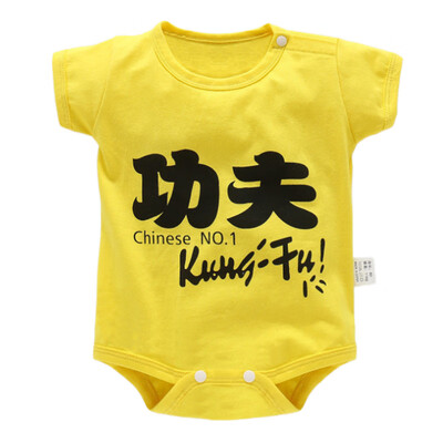 

7-8Infant Baby Girls Boys Letter Print Short Sleeve Rompers Bodysuit Jumpsuit Newborn Clothes