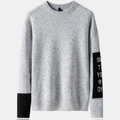 

Toponeto Mens New Fashion Autumn Winter Casual Stitching Color Sweater Thermal T-shirt