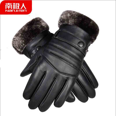 

Antarctic gloves men winter outdoor riding motorcycle windproof waterproof plus velvet thickening cycling warm touch screen men cotton gloves N18M656 open smile black code