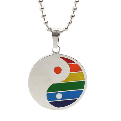 

New Arrival Pendant Rainbow Yin&Yang Gossip Couple Pendant Chinese Wind Ornaments Rainbow
