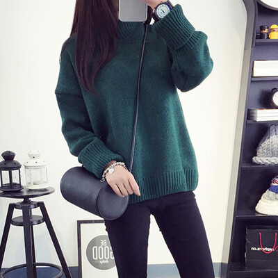 

women sweaters long sleeve turtleneck Autumn winter pullovers korean style casual crop sweater solid knitted jumpers sweater