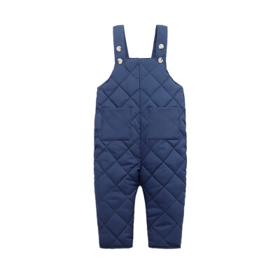 

Autumn Winter Baby Boy Girl Suspender Pants Children Cotton Solid Pattern Cotton Pants Overalls Trousers