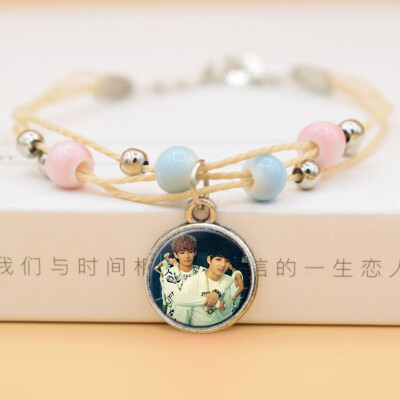 

Kpop BTS Bangtan Boys Bracelet DIY Handmade Ceramic Bracelet Photo Image Hot Gift for ARMY