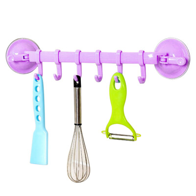 

Gobestart Top Quality Supper Power Vaccum Sucker Stand Hook Kitchen Bathroom Hanger Purple