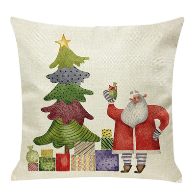 

Tailored Christmas Tree comfortable Sofa Festival Square Pillowcase Cushion