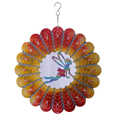 

Wind Spinner with  Hook Christmas Decoration Hanging Ornament Colorful Metal Swivel Wind Chimes Thanksgiving Day Home Outdoor Gar