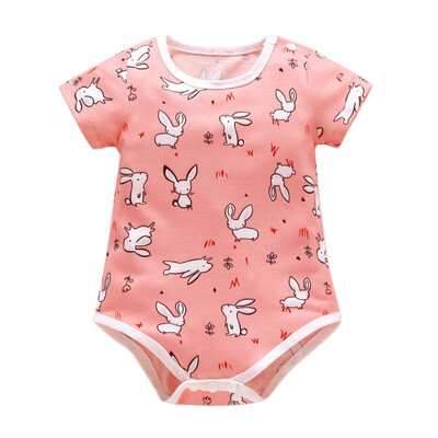 

Newborn Baby Boy Rompers Baby Girl Clothes Infant Cute Rabbit Print Cotton Romper Jumpsuit Outfit