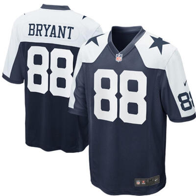 

Youth Football Jersey Dez Bryant Dallas Cowboys Throwback Game Jersey - Navy Blue