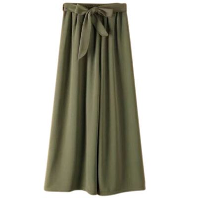 

Women Casual Loose Wide Leg Pants Vintage Elastic Waist Trousers Casual Cotton Oversized Solid Long Pants