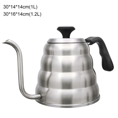 

304 Stainless Steel Hand-washed Coffee Pot Fine Mouth Coffee Pot 12L With Thermometer