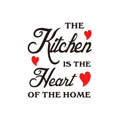 

The Kitchen Is The Heart Wall Stickers Art DIY Home Decals Decoration Removable