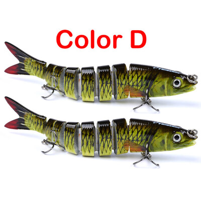 

Jointed Top Water Plastic Fishing Lure 3D Swimbait Artificial Bait Lure Hooks