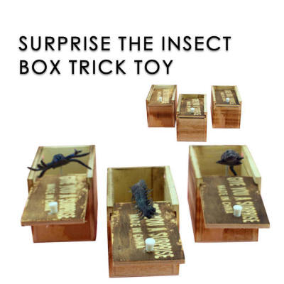 

Funny Horror Animals Box Wooden Joke Prank Boys Toy for Fools Day Party Favor Artificial Centipede Mice Spider Trick Fool Toy