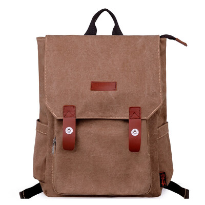 

Canvas shoulder computer backpack male casual female Korean version 14 inch travel bag bag G0