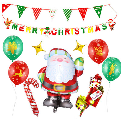 

Tailored Merry Christmas Party Household Children Snowman Santa Claus Elk Balloon Decor