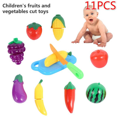 

Play Food for Kid Children Plastic Vegetable Fruit Toy Kitchen Cutting Set