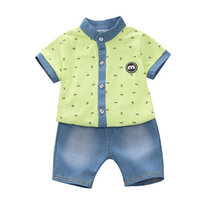 

Baby Boy clothes Set Fashion Summer printed Shirtpant Two-piece suit Casual clothing