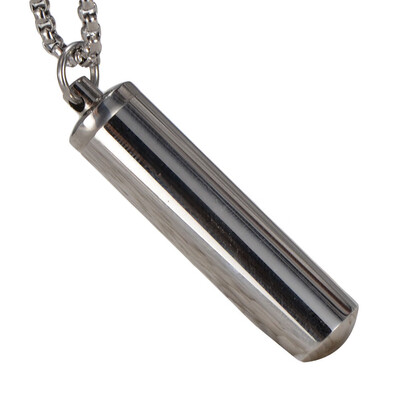 

Storage Bottles Necklace Perfume Bottle Pendant Titanium Steel Sealing Cool