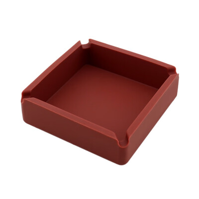 

Household Square Soft Silicone Ashtray Solid Color Portable Washable Cigar Smokeless Ashtray Smoking Accessories