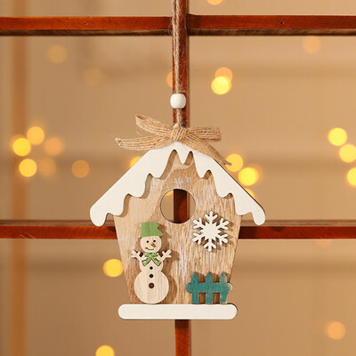 

Xmas Wooden Painted Pendant Children&Gift Christmas Tree Hanging Decoration