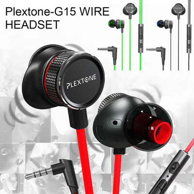

Headphone willstar Plextone G15 wired headset black red green