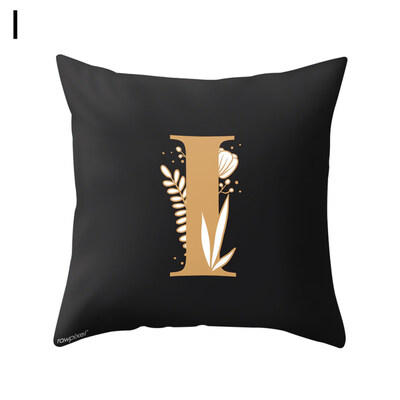 

Capital Letter Flower Print Pillow Case Waist Throw Cushion Cover Bedroom Decor
