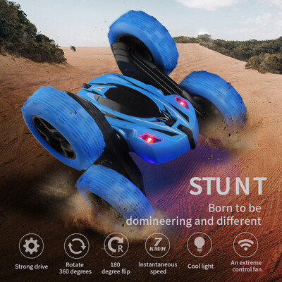 

Siaonvr Kids 360° Rotate Stunt Car Model RC 4WD High Speed Remote Control Off-road Toy