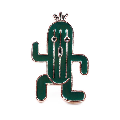 

2pcsset Cute Enamel Ice Cream Cactus Brooch Pin Collar Lapel Pin Gold Color Jewelry