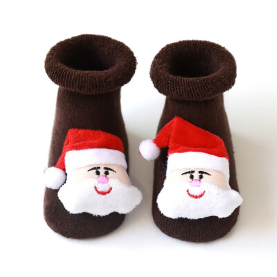 

Cotton Baby Girls Boys Kids Socks Spring Winter Autumn Children Cartoon Terry Elk Santa Claus Christmas Baby Socks