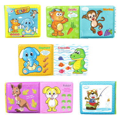 

Baby Shower Bath English Cartoon Animal Cloth Book Early Educational Games Toy Christmas Birthday Gifts for Kids Children