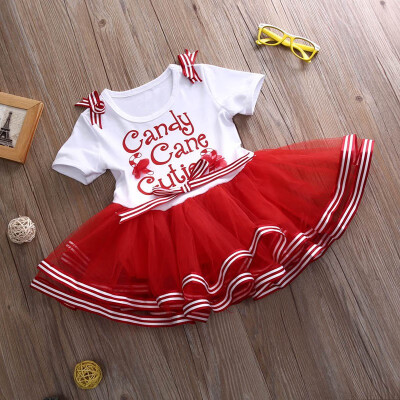 

Children Summer Baby Girls Party Print Cute Mesh Stitching Sweet Princess Tutu Lovely Dress 1-6Y Cute Toddler Girl Clothes