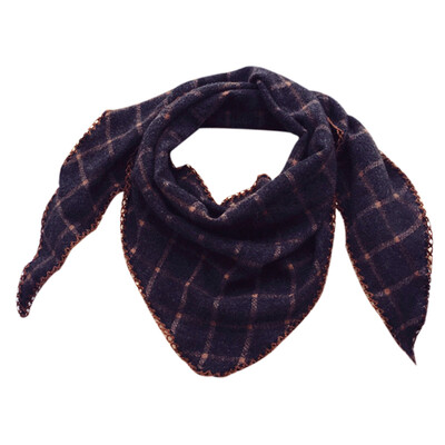 

Kids Girls Scarf Autumn Winter Fashionable Small Scarf Concise Plaid Pattern Soft Comfortable Neckerchief