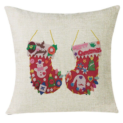 

Tailored Xmas Christmas Socks Sofa Home Decoration Festival Pillow Case Cushion Cover