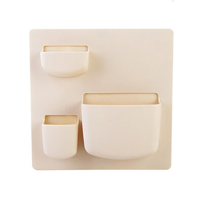 

Bathroom Wall Mounted Soap Brush Organizer Shelf Kitchen Sponge Storage Holder