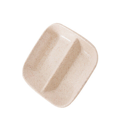 

Wheat Straw Square Divided Seasoning Dishes Table Sauce Container Kitchen Cutlery Snack Plate