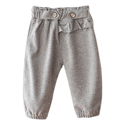 

Girls Pants Children Baby Girls Autumn Cotton Solid Print Pants Casual Decoration Trousers Toddler Clothes Bottoms
