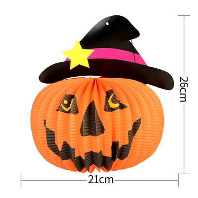 

Halloween Hanging Pumpkin Paper Lantern Pendant Ornaments Haunted House Scene Layout Props Holiday Party Decoration Accessories