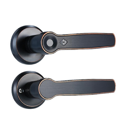 

Intelligent Fingerprint Lock Set Keyless Door Lever Electronic Biometric Anti-Theft Hardware Door Locks with Deadbolt for Home Off