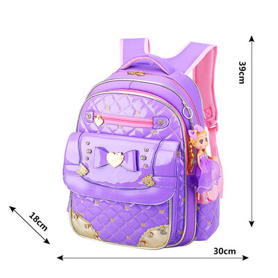 

Kids Waterproof Backpack Cute Princess Girl Backpack Children Primary Student School Bag Handbag With 1Pc Keychain