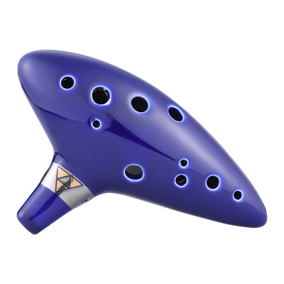 

12 Hole Ocarina Ceramic Alto C Vessel Flute Wind Musical Instrument Legend of Zelda