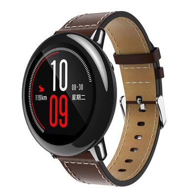 

〖Follure〗Replacement Leather Watch Bracelet Strap Band For Xiaomi Huami Amazfit A1602 BK